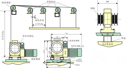 多排层吊杆（安装示意图）